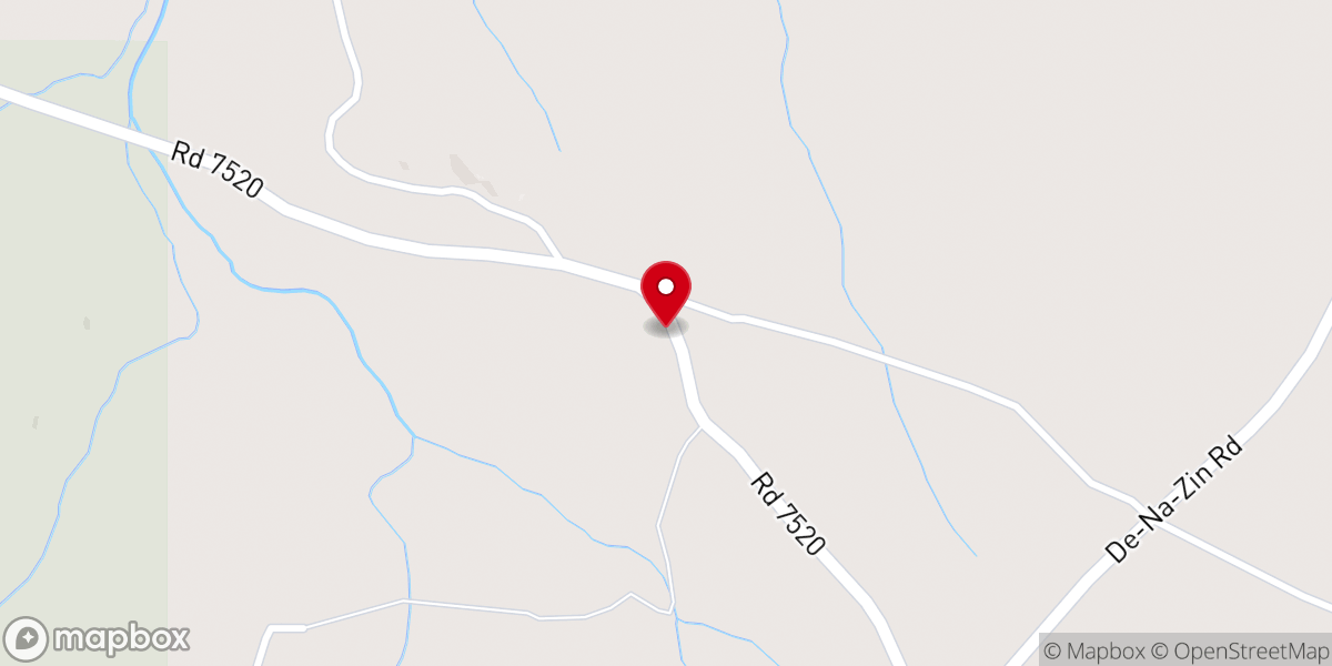 Map showing location of Navajo Miracle Church