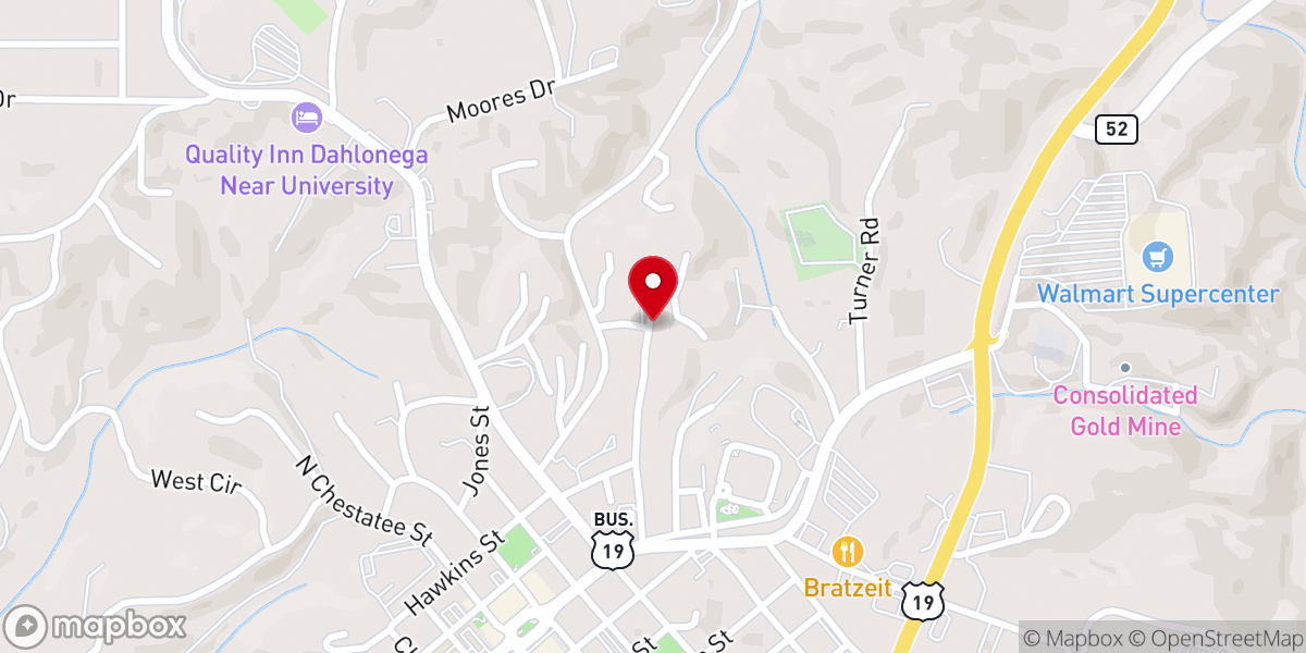 Map showing location of Fortson Memorial Church