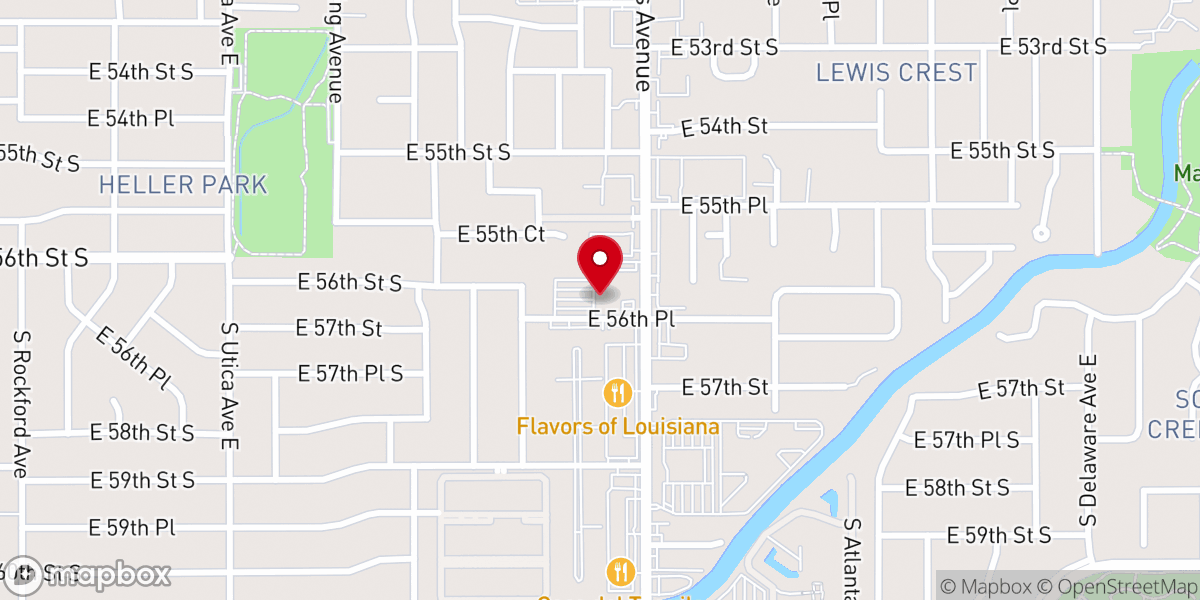 Map showing location of Southern Hills Baptist Church