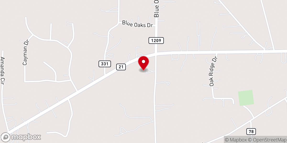 Map showing location of Calvary Chapel Bastrop