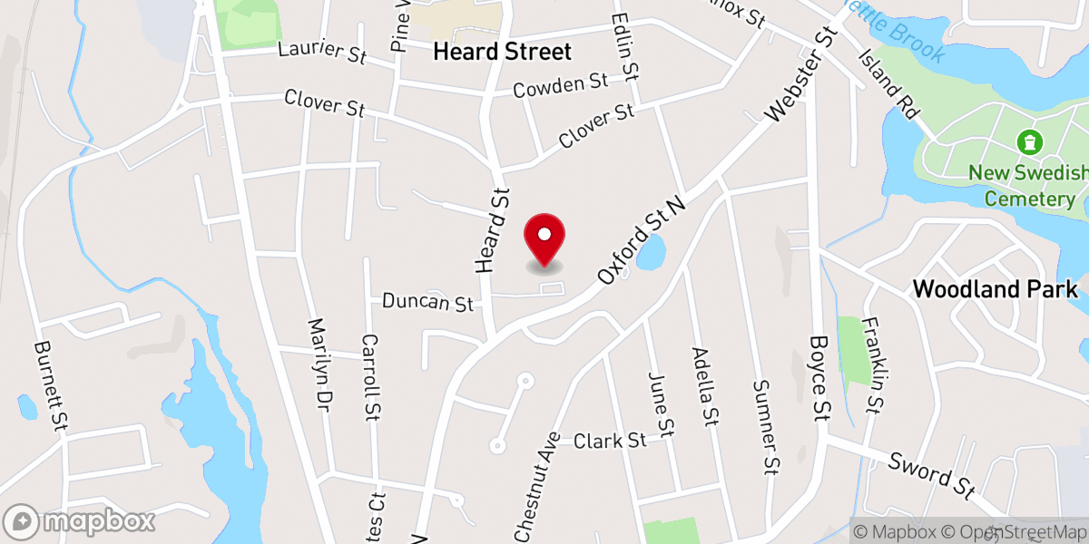 Map showing location of Bible Way Baptist Church