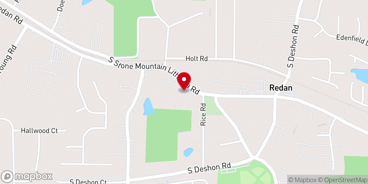 Map showing location of New Life Fellowship Church (NewLifeFCATL)