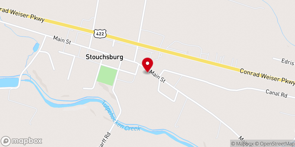 Map showing location of Living Faith Mennonite Church