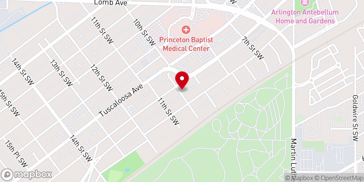 Map showing location of Vine Street Presbyterian Church