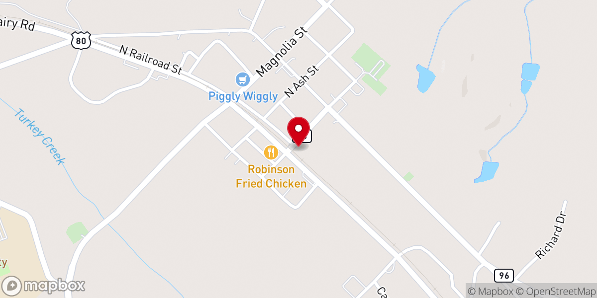 Map showing location of Jeffersonville Police Department