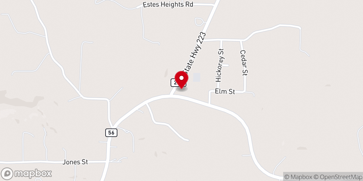 Map showing location of Brand New Church