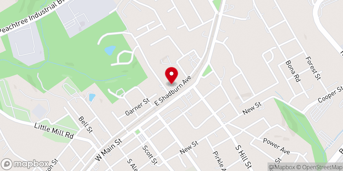 Map showing location of Poplar Hill Baptist Church