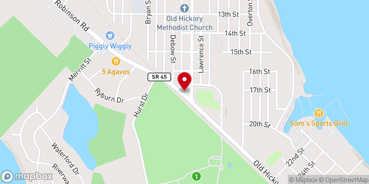 Map showing location of Saint John Episcopal Church