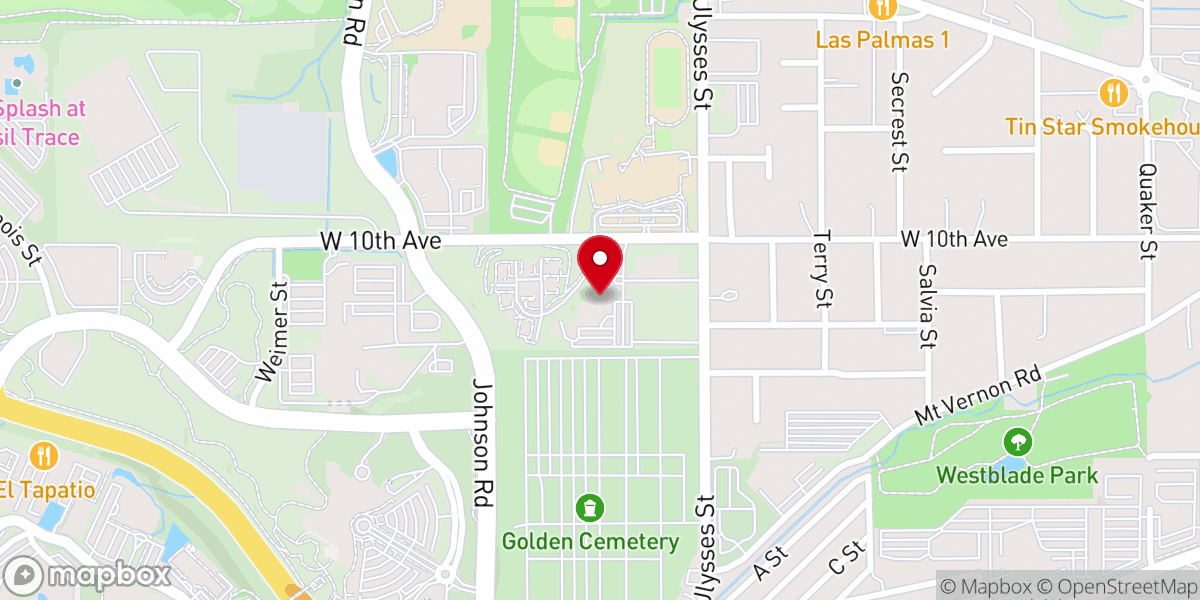 Map showing location of St Joseph Catholic Church-Golden