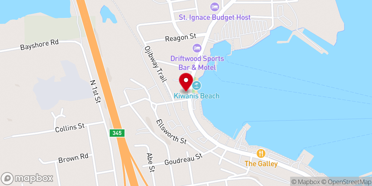 Map showing location of Museum of Ojibwa Culture at Old Mission Saint-Ignace