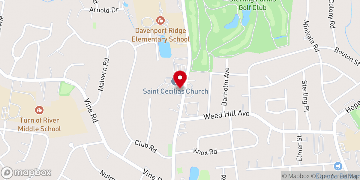 Map showing location of The Church of Saint Cecilia