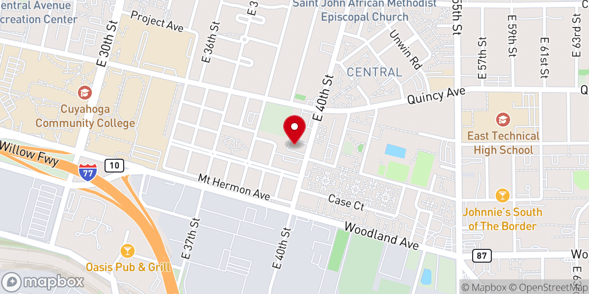 Map showing location of Mt Hermon Baptist Church