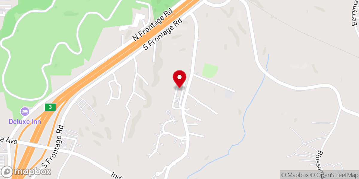 Map showing location of Trinity Baptist Church