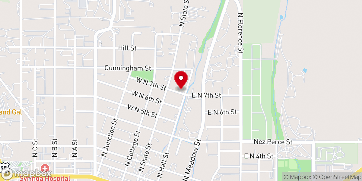 Map showing location of Church On the Rock
