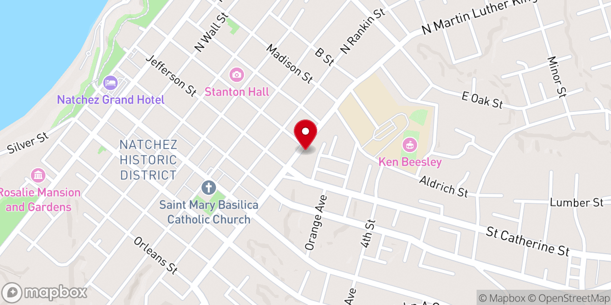 Map showing location of Zion Chapel African Methodist Episcopal Church