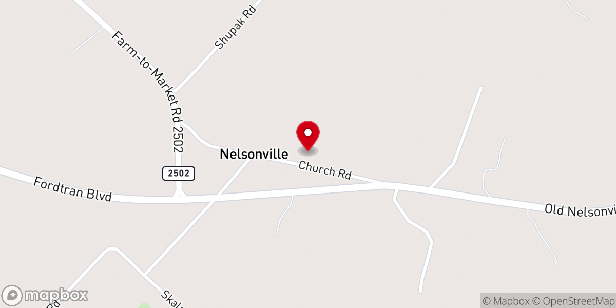 Map showing location of Nelsonville Brethren Church