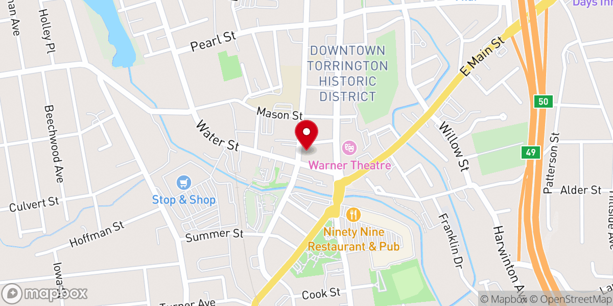 Map showing location of Trinity Episcopal Church