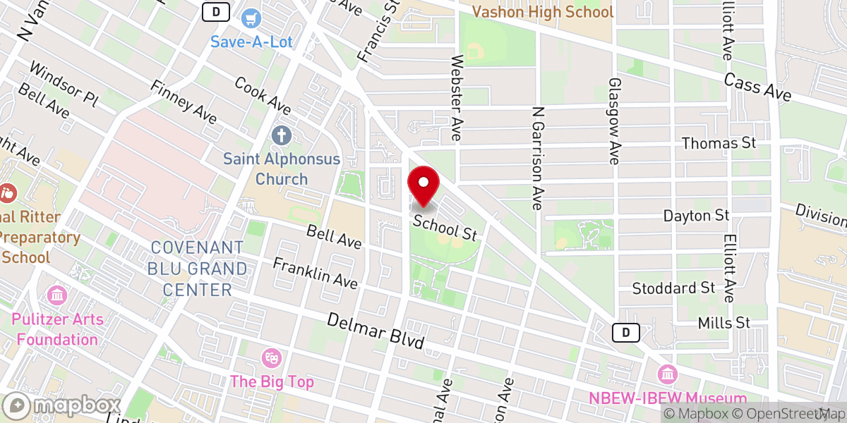 Map showing location of Leonard Missionary Baptist Church
