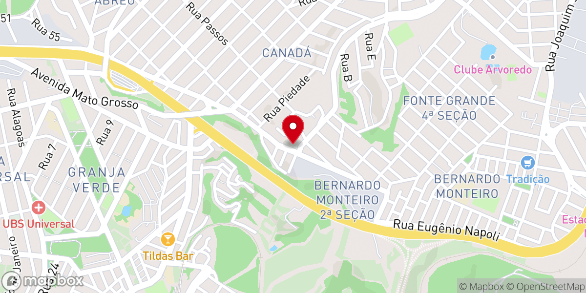 Map showing location of Comunidade São Judas Tadeu - Paróquia São Norberto e Santa Edwiges