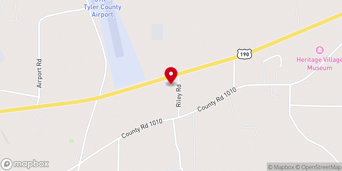 Map showing location of Trinity Assembly of God