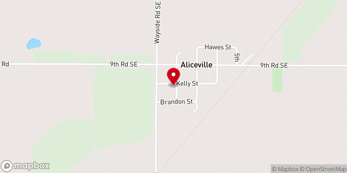 Map showing location of St John Lutheran Church