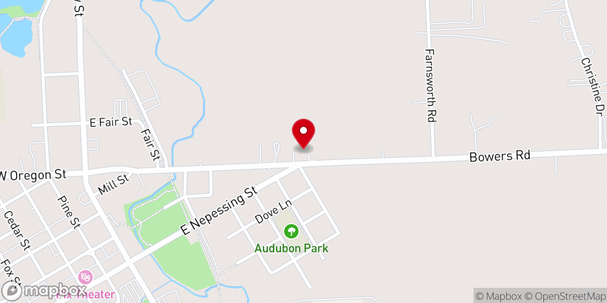 Map showing location of Lapeer Church of God