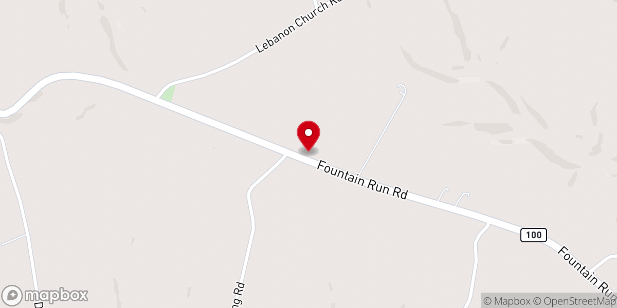 Map showing location of Maple Grove Baptist Church
