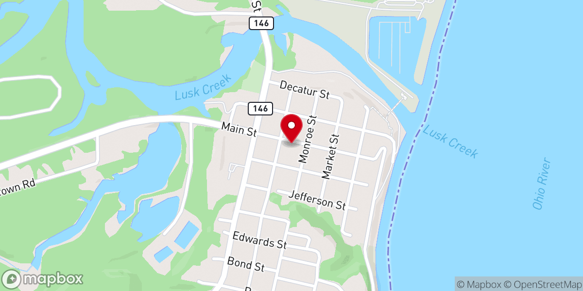 Map showing location of Community Chapel Church
