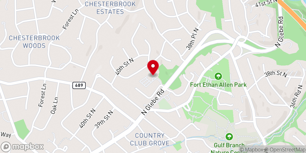 Map showing location of St Peter's Episcopal Church