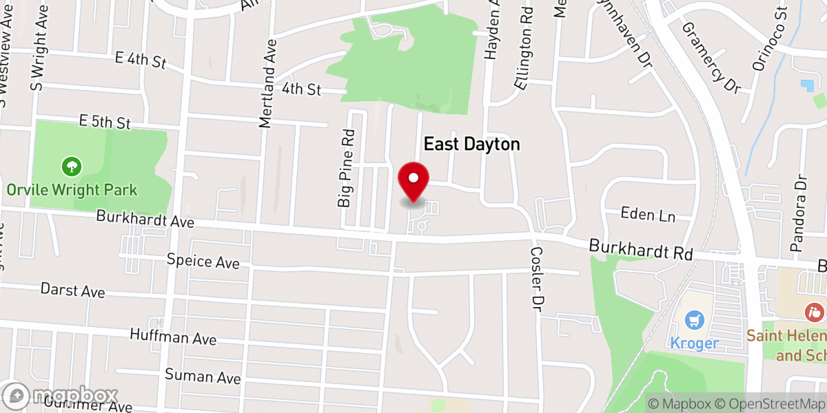 Map showing location of Open Bible Christian Church
