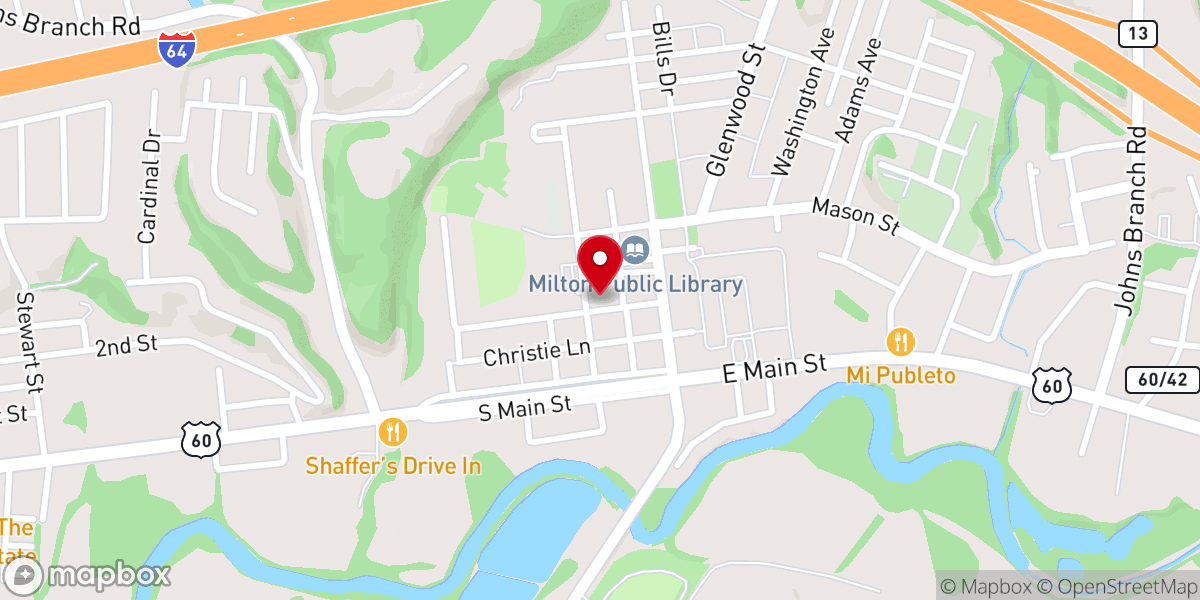 Map showing location of City National Bank