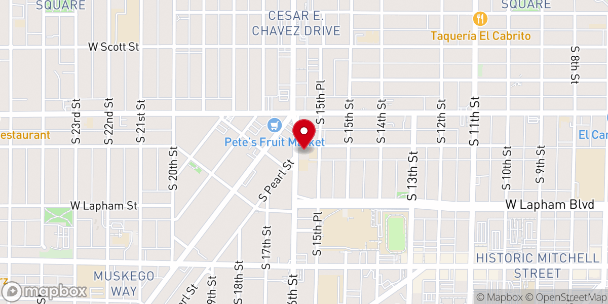Map showing location of St. Martini Lutheran Church