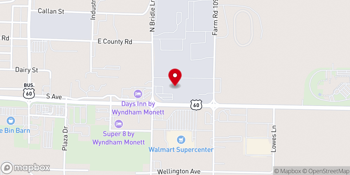 Map showing location of Miracle Recreation Equipment Company