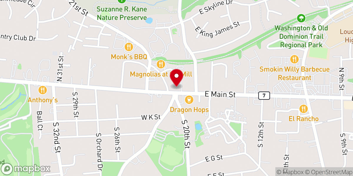 Map showing location of Tree of Life Ministries, Western Loudoun Center