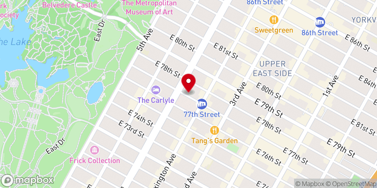 Map showing location of Eighth Church of Christ, Scientist