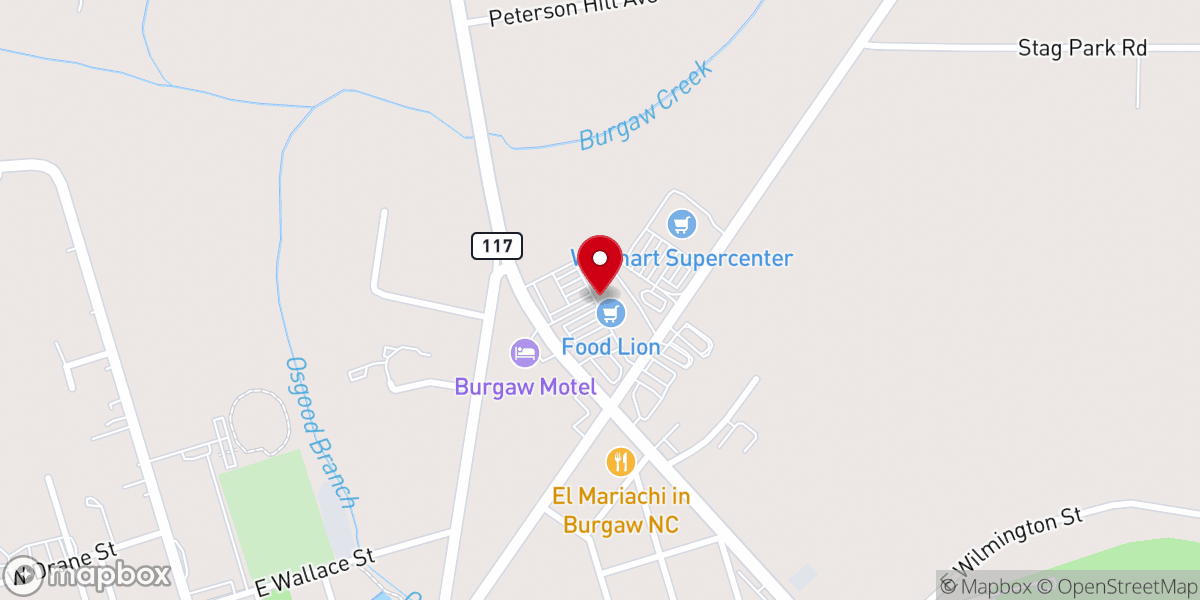 Map showing location of Crossroads Community Church
