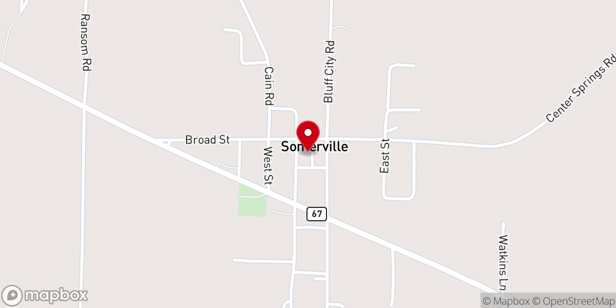 Map showing location of Somerville Town Hall