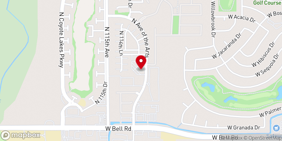 Map showing location of Unitarian Universalist Congregation of Surprise