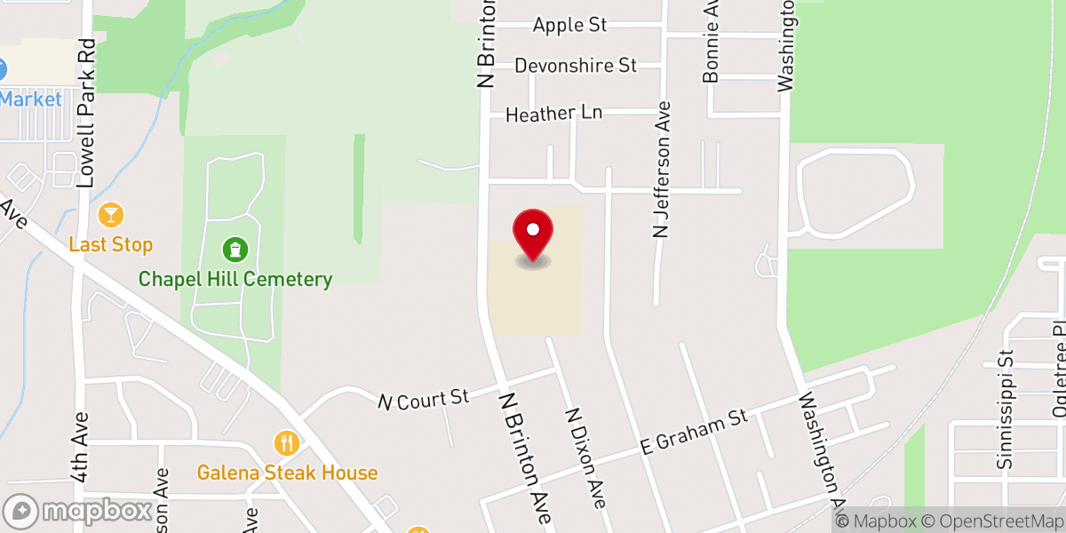 Map showing location of St Anne's Catholic Elementary School