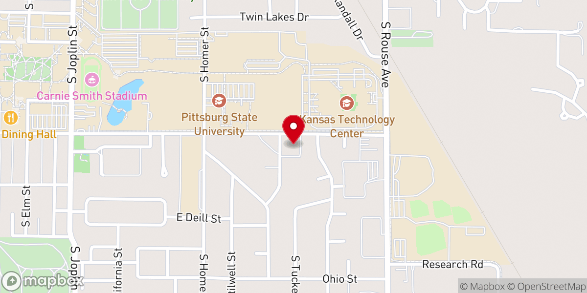 Map showing location of College Heights United Methodist