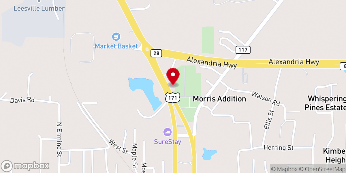Map showing location of Vernon Parish Chamber of Commerce