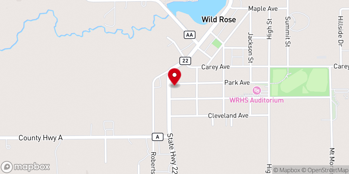 Map showing location of Saint Paul Lutheran Church