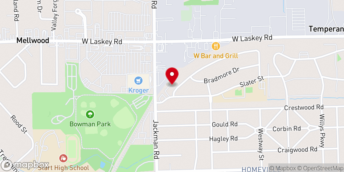 Map showing location of Central Christian Church