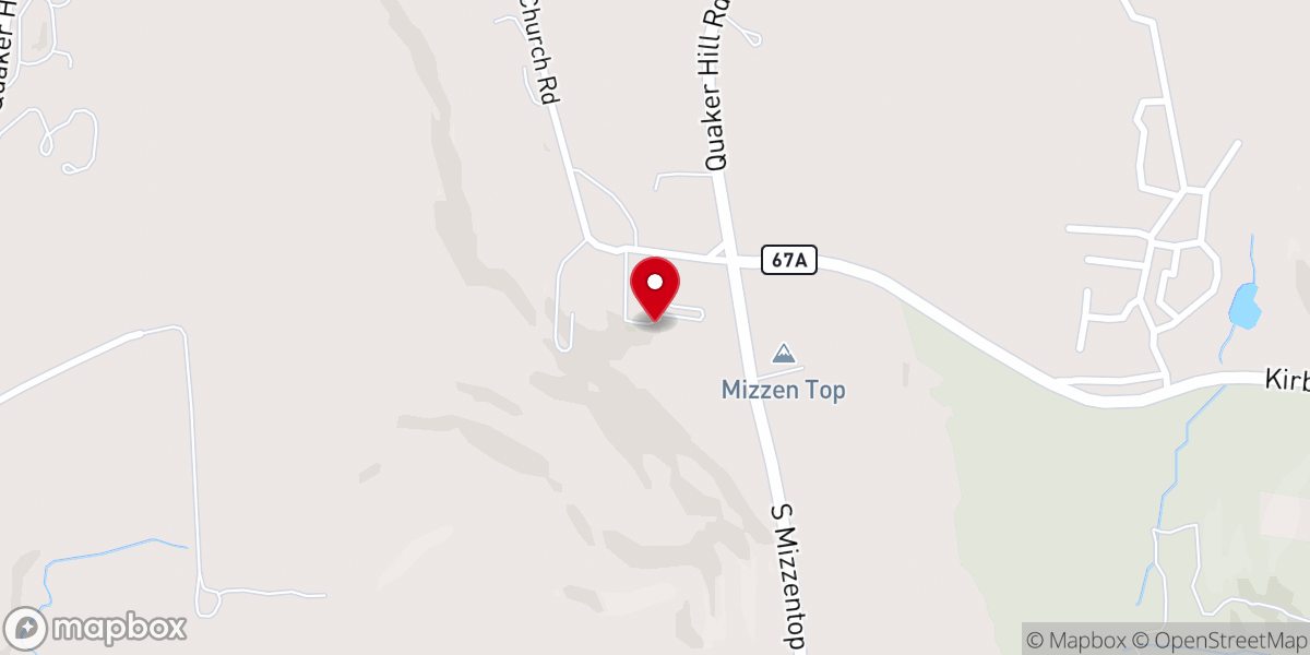 Map showing location of Christ Church On Quaker Hill