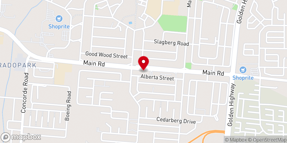 Map showing location of The Potter's House of Eldorado Park