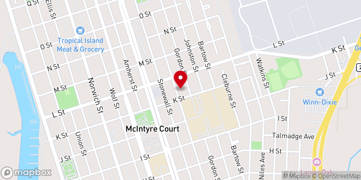 Map showing location of Newberry Free Will Baptist Church