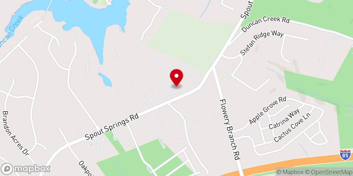 Map showing location of Jesus Baptist Church Atlanta