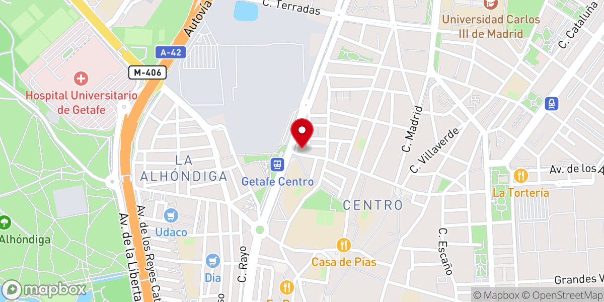 Map showing location of Fundación Antonio Gades