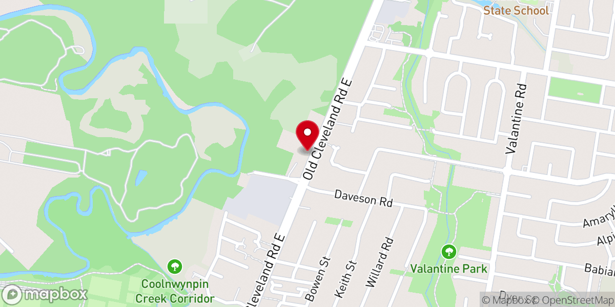 Map showing location of Birkdale Baptist Church