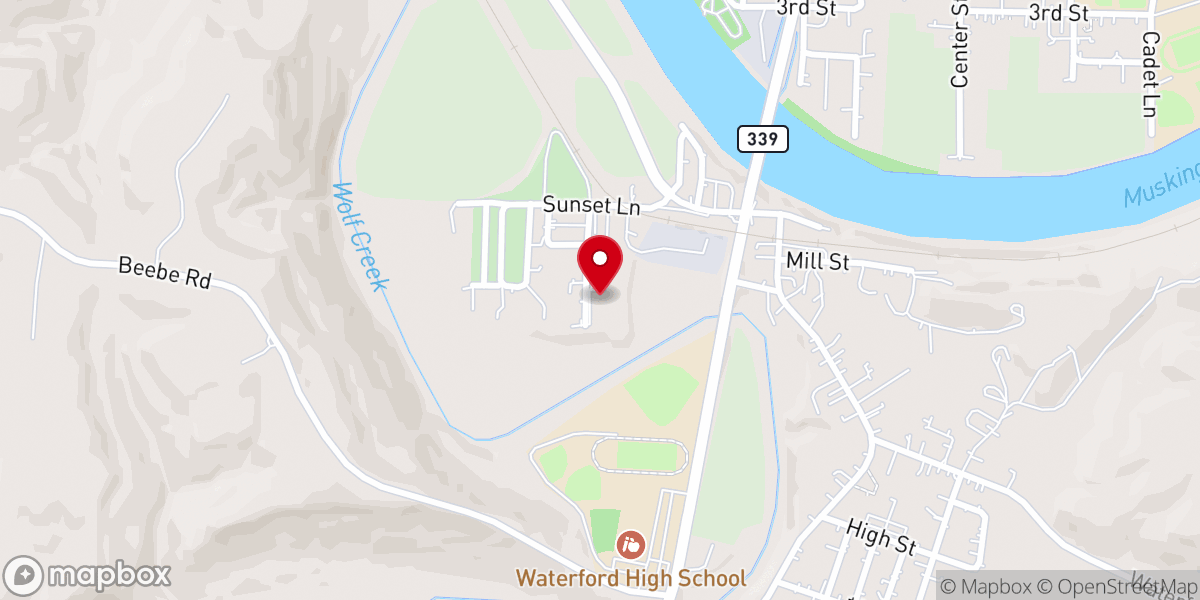 Map showing location of Waterford Church-The Nazarene